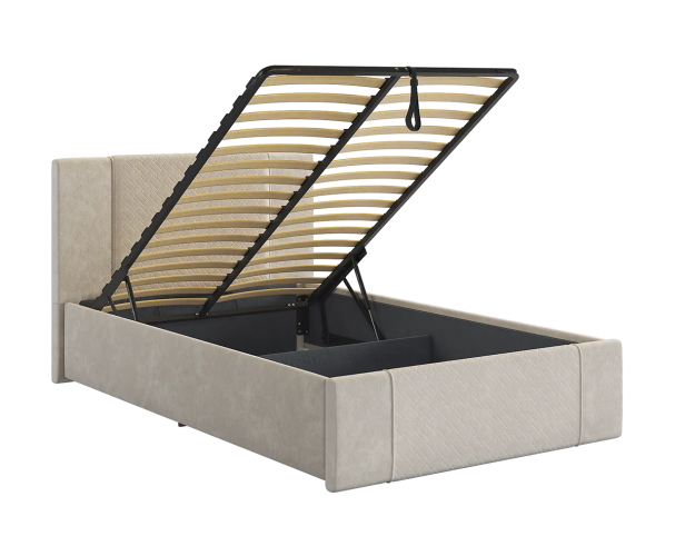 Кровать с подъемным механизмом Хлоя 1200 крем (велюр)