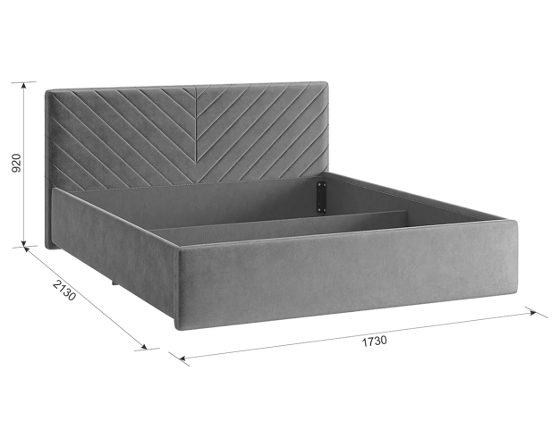 Кровать с подъемным механизмом 1600 Сандра 2 крем (велюр)