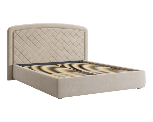 Кровать с основанием Сильва 2 1600 крем (велюр)