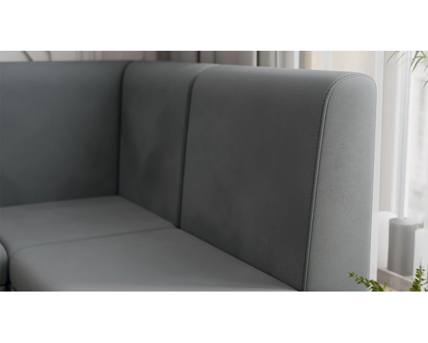 Диван угловой Каир ГН №3 исп.2 велюр Camaro 18 серый