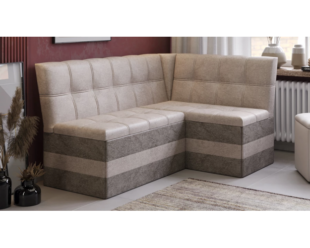 Скамья угловая Оскар исп. 2 Wellmart Dark Beige / Latte